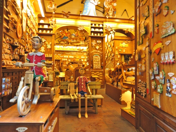 A wooden novelty store we found wandering through Florence